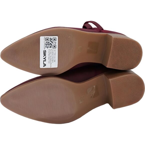 Journee Collection Sadiya Pointed Toe Bootie Wine Red Size 7.5M - Picture 6 of 6